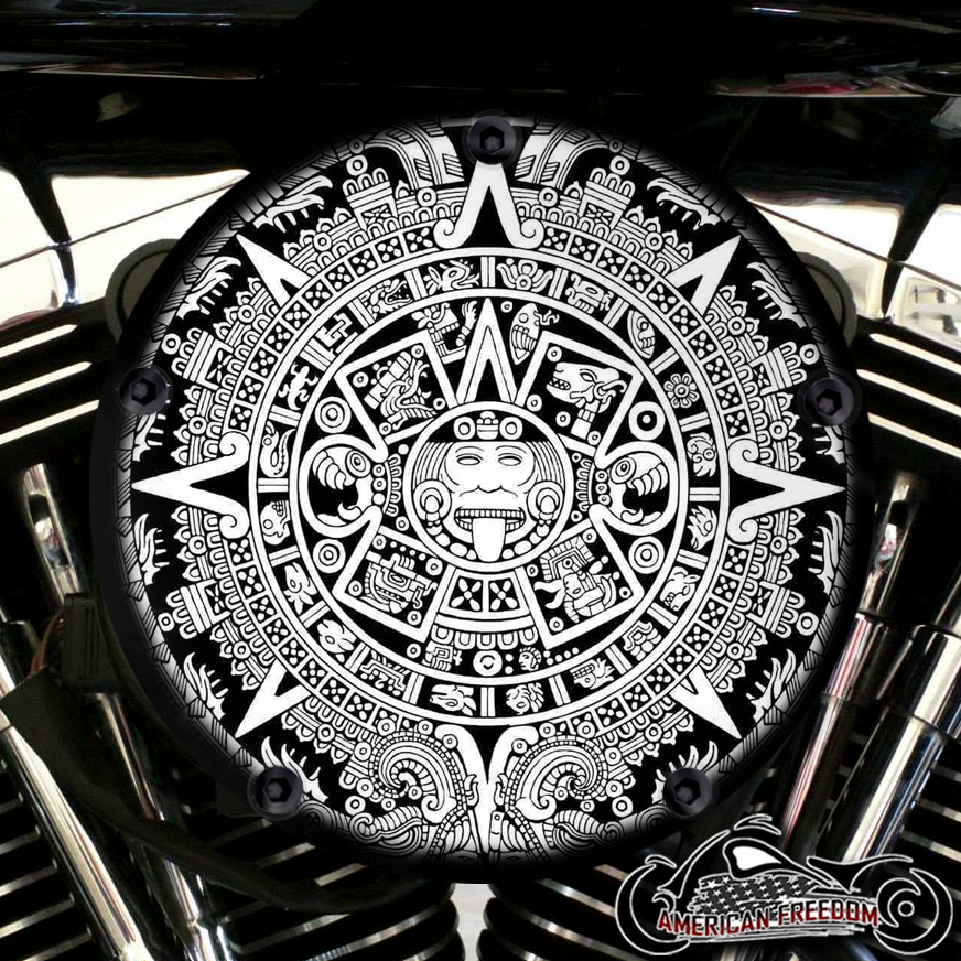 Harley Davidson High Flow Air Cleaner Cover - Aztec Calendar